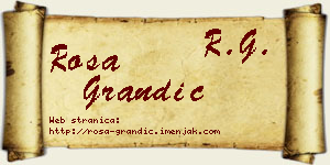 Rosa Grandić vizit kartica